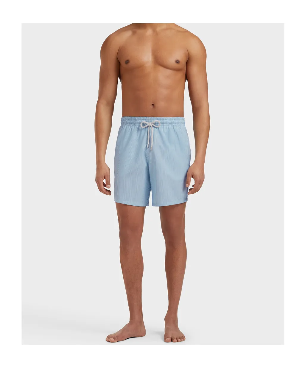 Drawstring Striped Swim Shorts