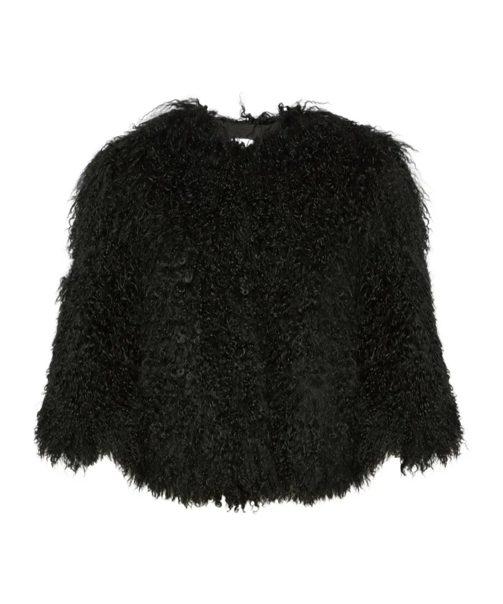 Yves Salomon Curly Fur Cropped Jacket