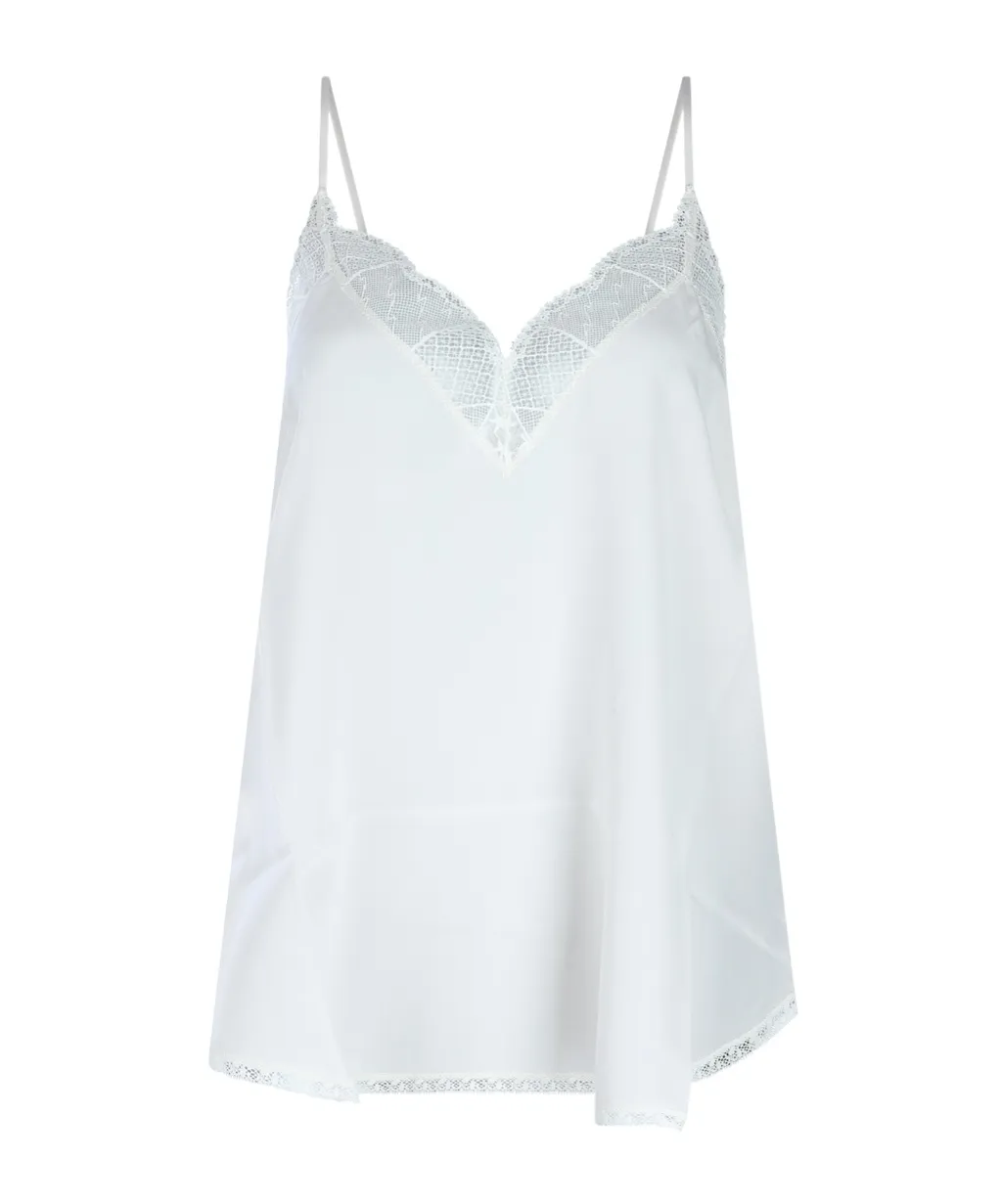 Zadig & Voltaire Lace Trim Sleeveless Top