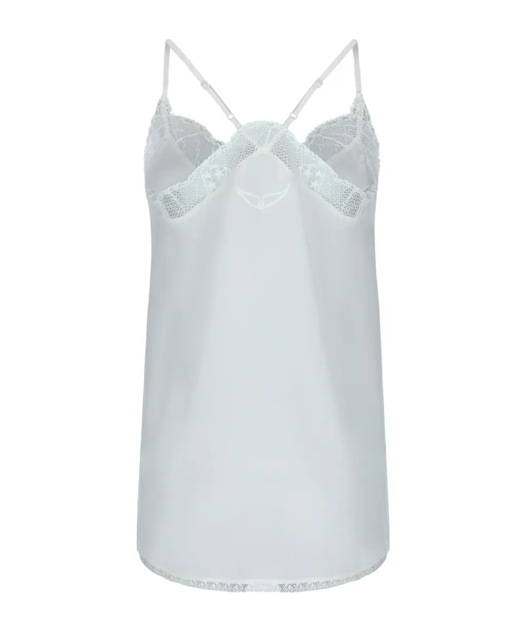 Zadig & Voltaire Lace Trim Sleeveless Top