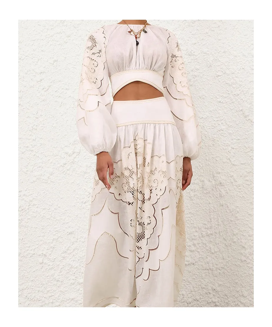 Zimmermann Daylight Embroidered Cropped Top