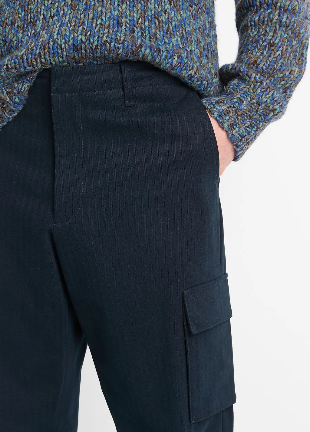 Herringbone Pattern Work Casual Pants