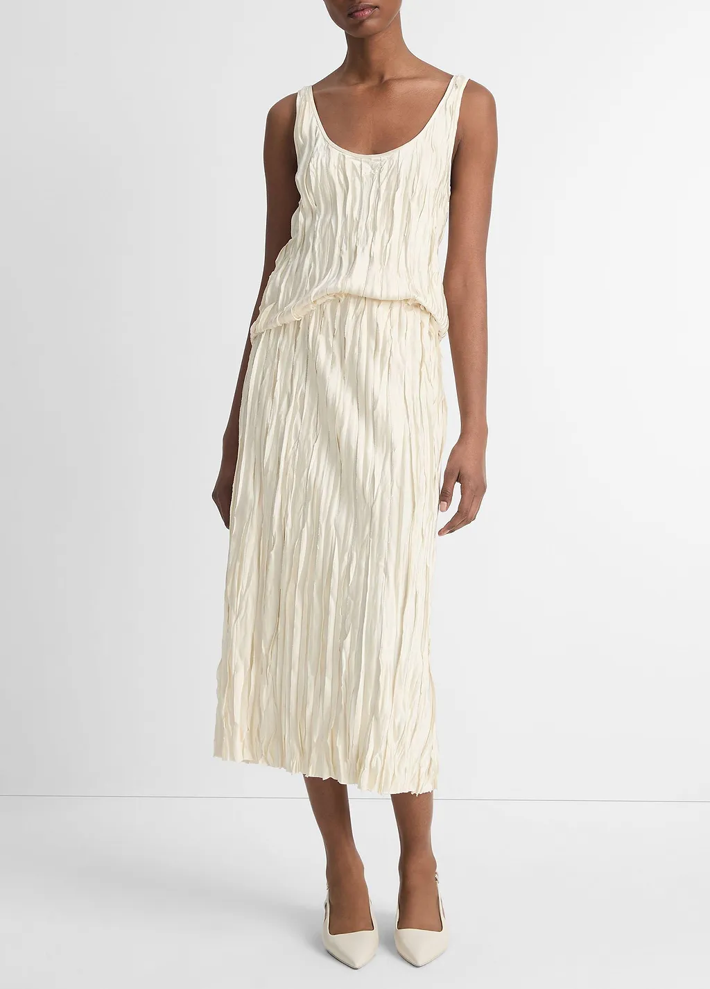 Satin Midi Skirt