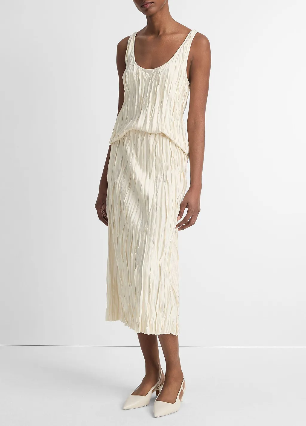 Satin Midi Skirt