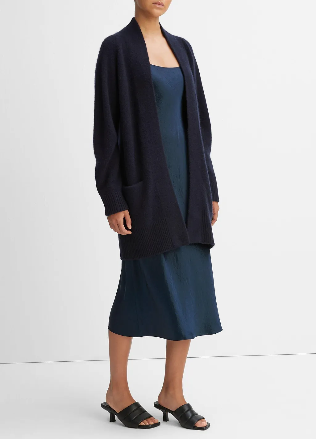 Open-Front Cashmere Cardigan