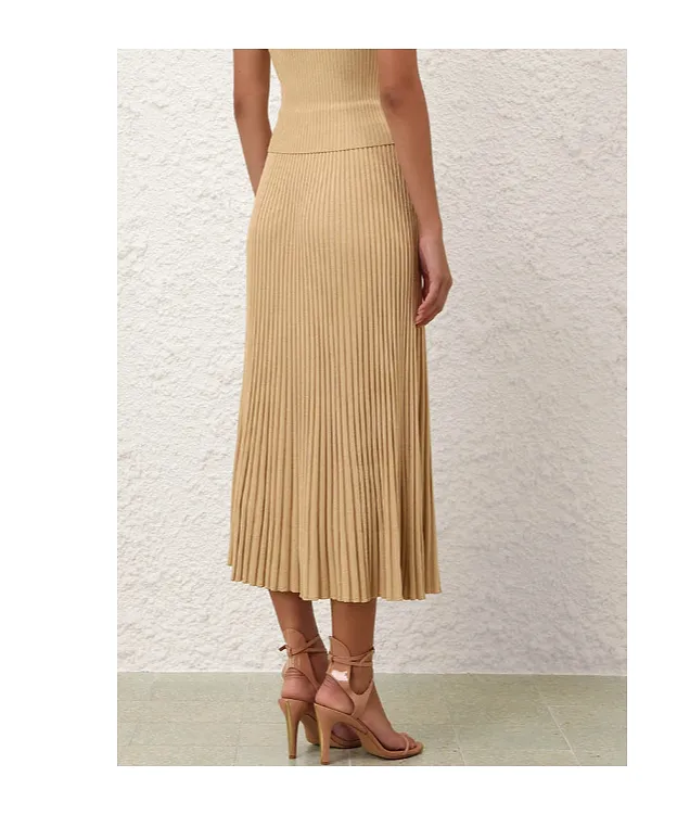 Zimmermann Luna Metallic Midi Skirt