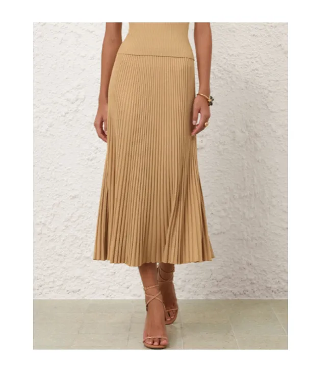 Zimmermann Luna Metallic Midi Skirt