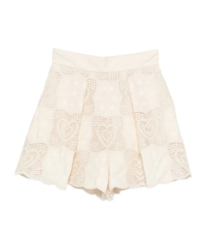 Zimmermann Wanderlust Lace Tuck Shorts