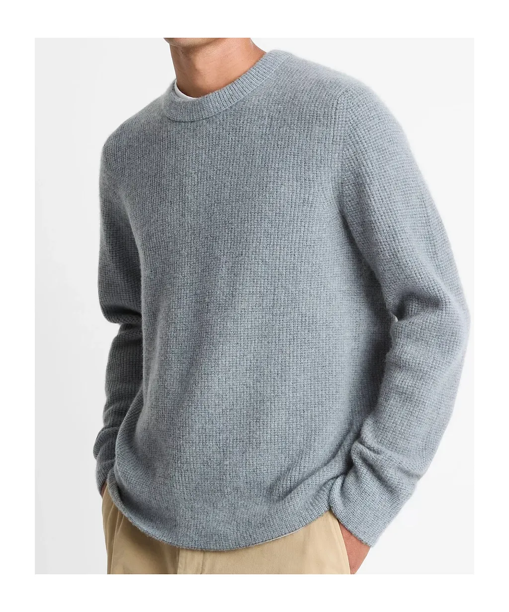 Plush Cashmere Thermal Crew Neck Sweater