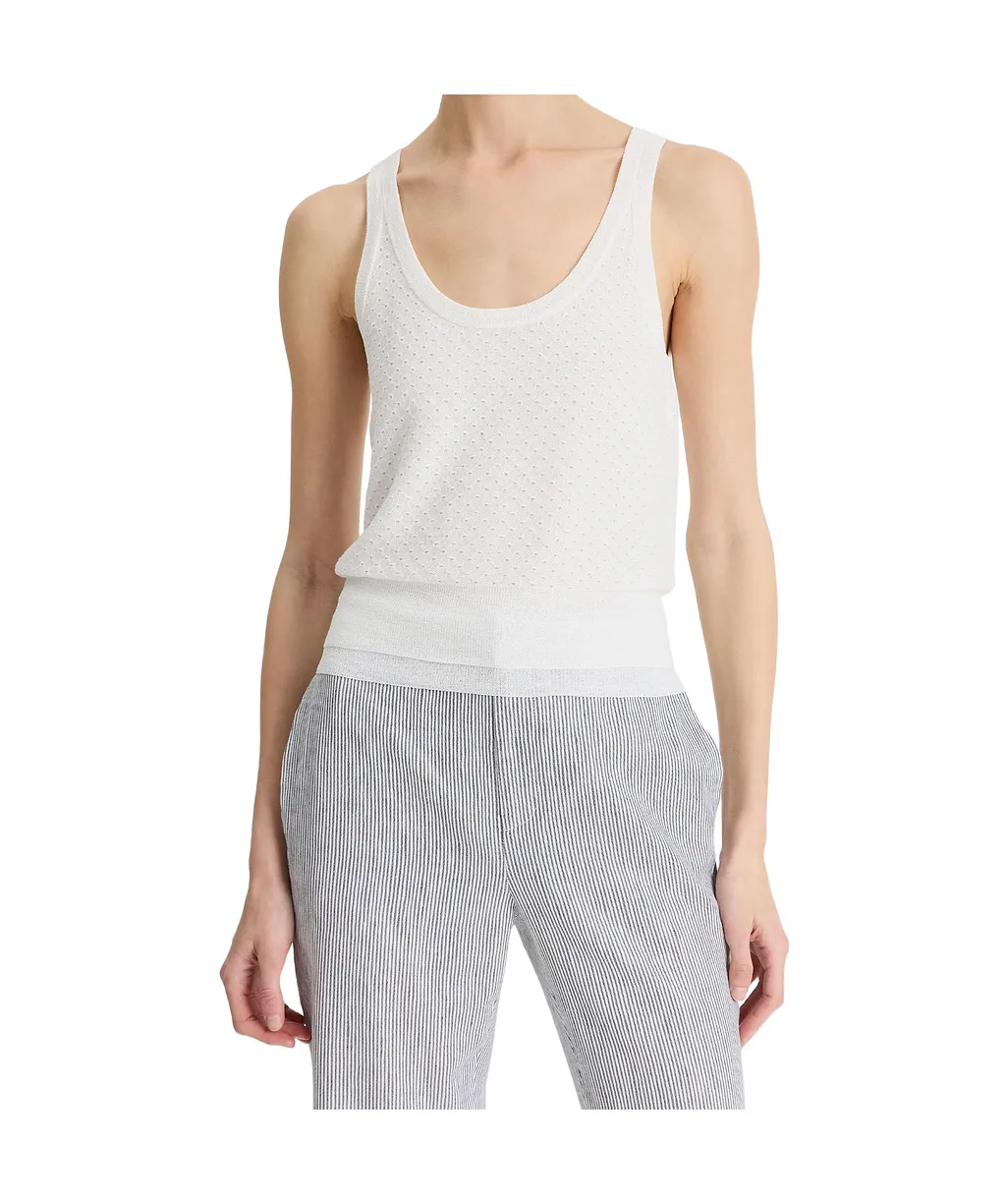 Perforated-Knit Top