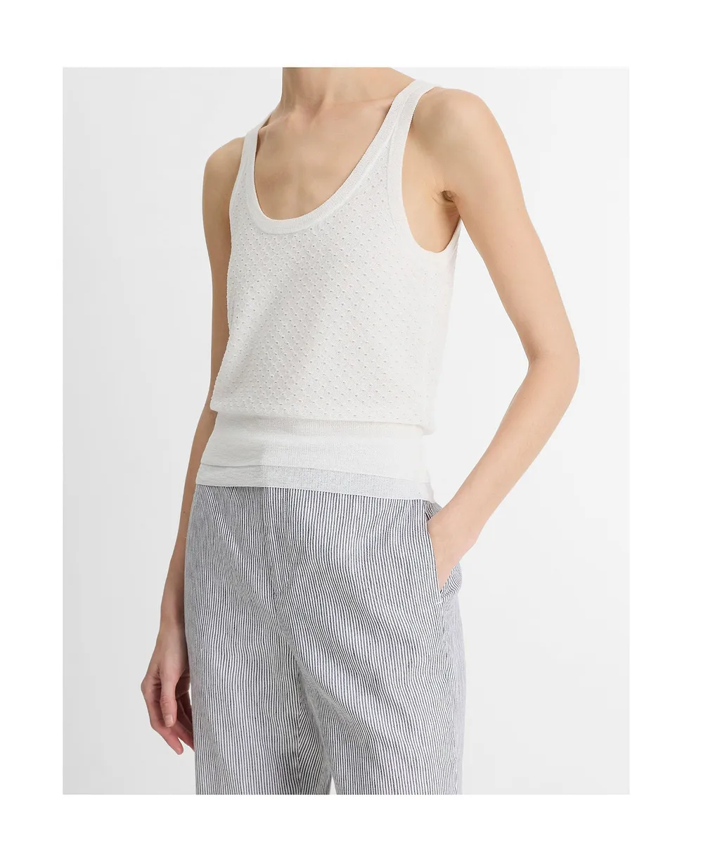 Perforated-Knit Top