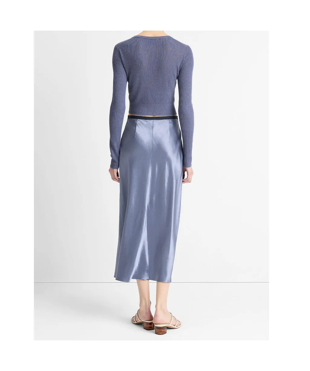 Satin Bias Midi Skirt