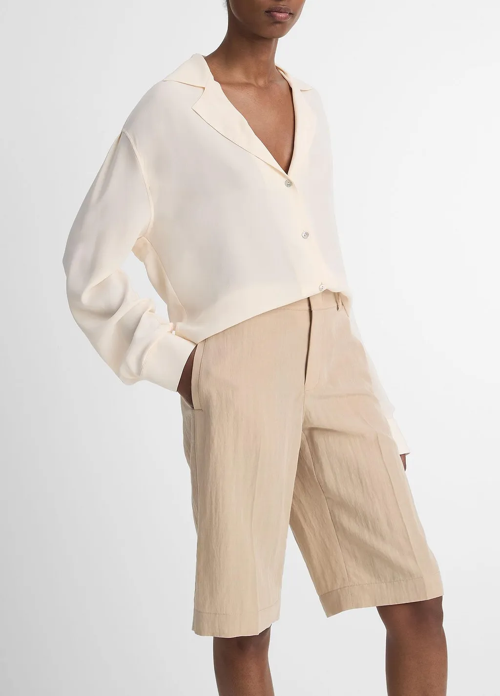 Semi-Sheer Silk Shirt