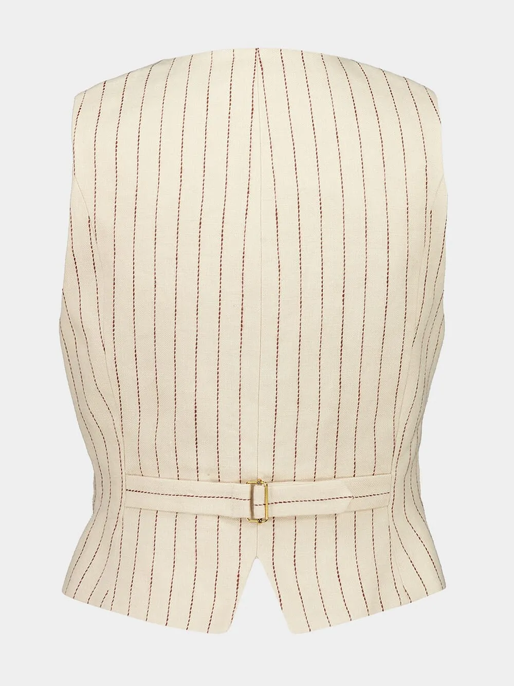 Pinstripe Button Vest