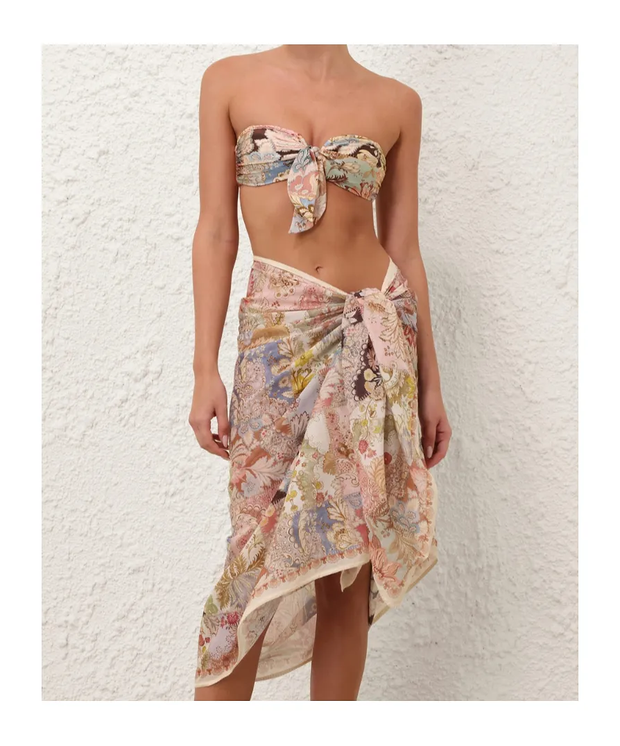 Zimmermann Wrap Printed Skirt