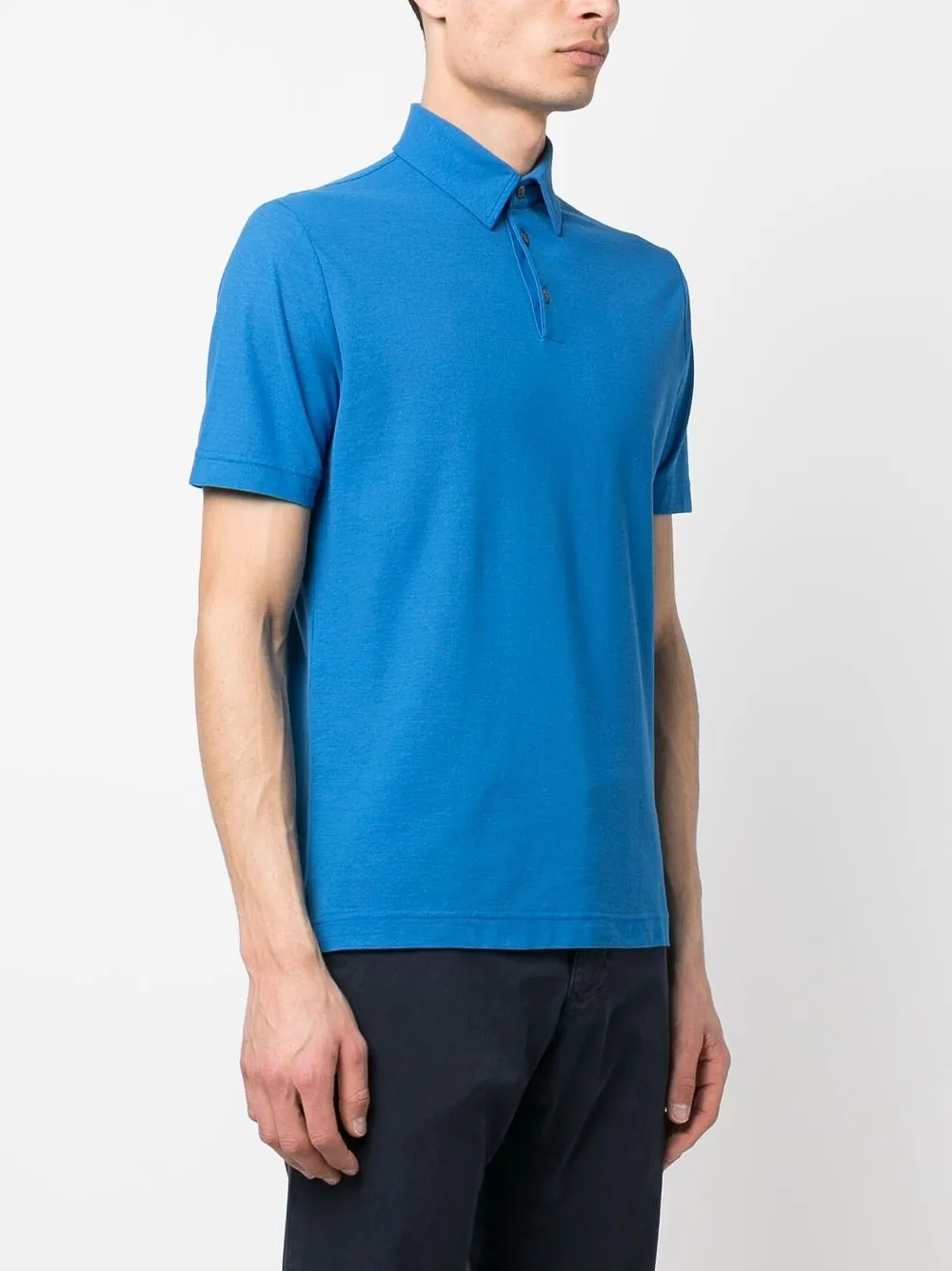 Zanone Short-Sleeved Straight-Hem Polo Shirt