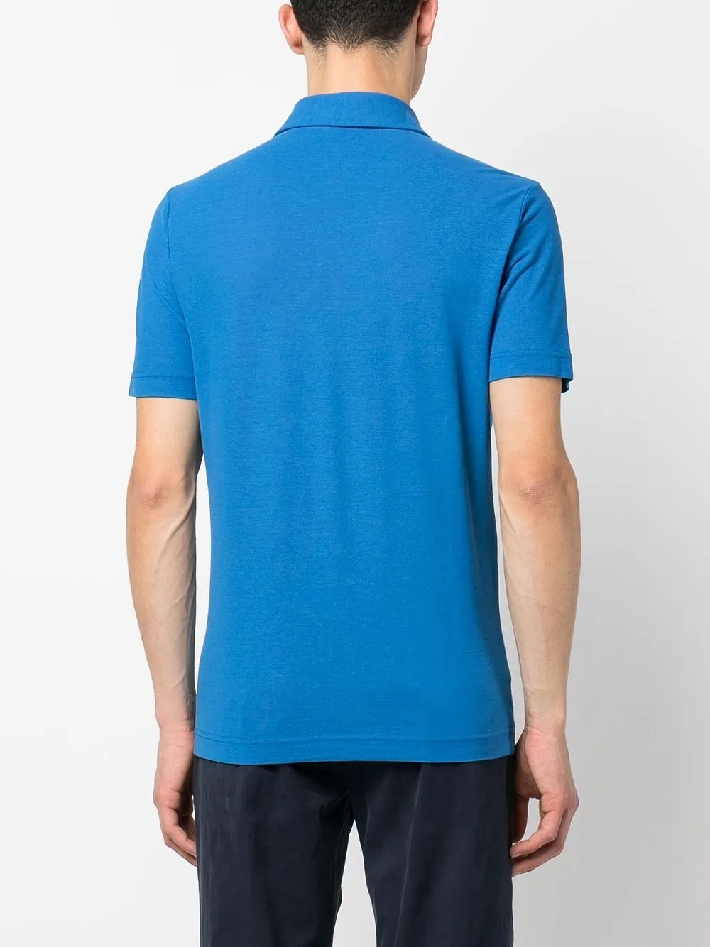 Zanone Short-Sleeved Straight-Hem Polo Shirt