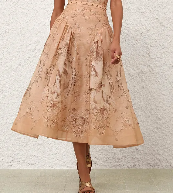 Rebellion Printed Midi Skirt