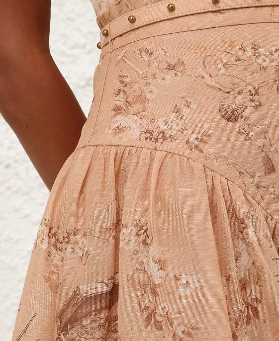 Rebellion Printed Midi Skirt