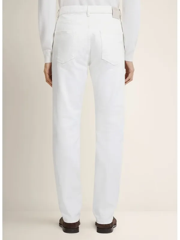 Zegna Logo Patch Straight Leg Jeans