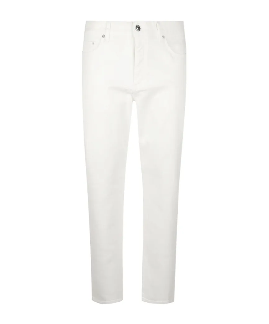Zegna Logo Patch Straight Leg Jeans