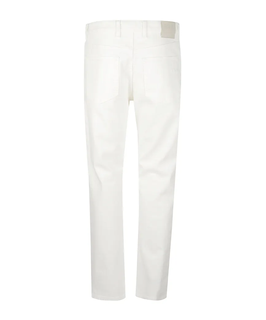 Zegna Logo Patch Straight Leg Jeans