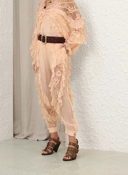 Ruffled Lace Trousers