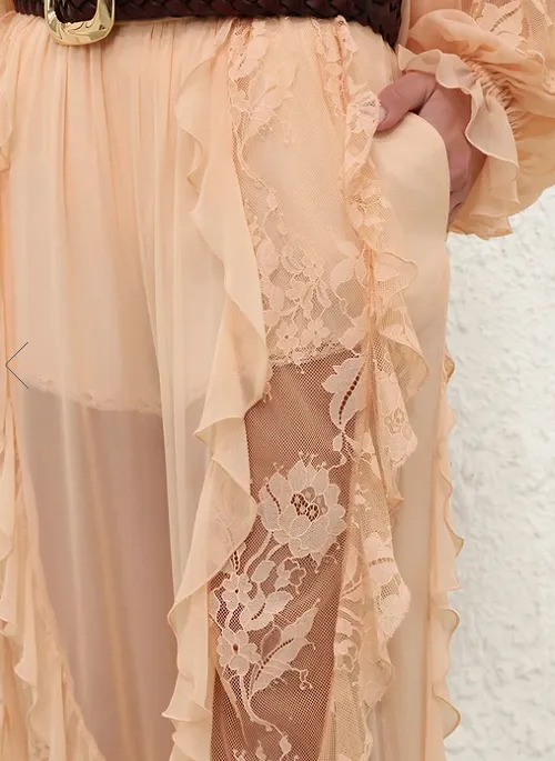 Ruffled Lace Trousers