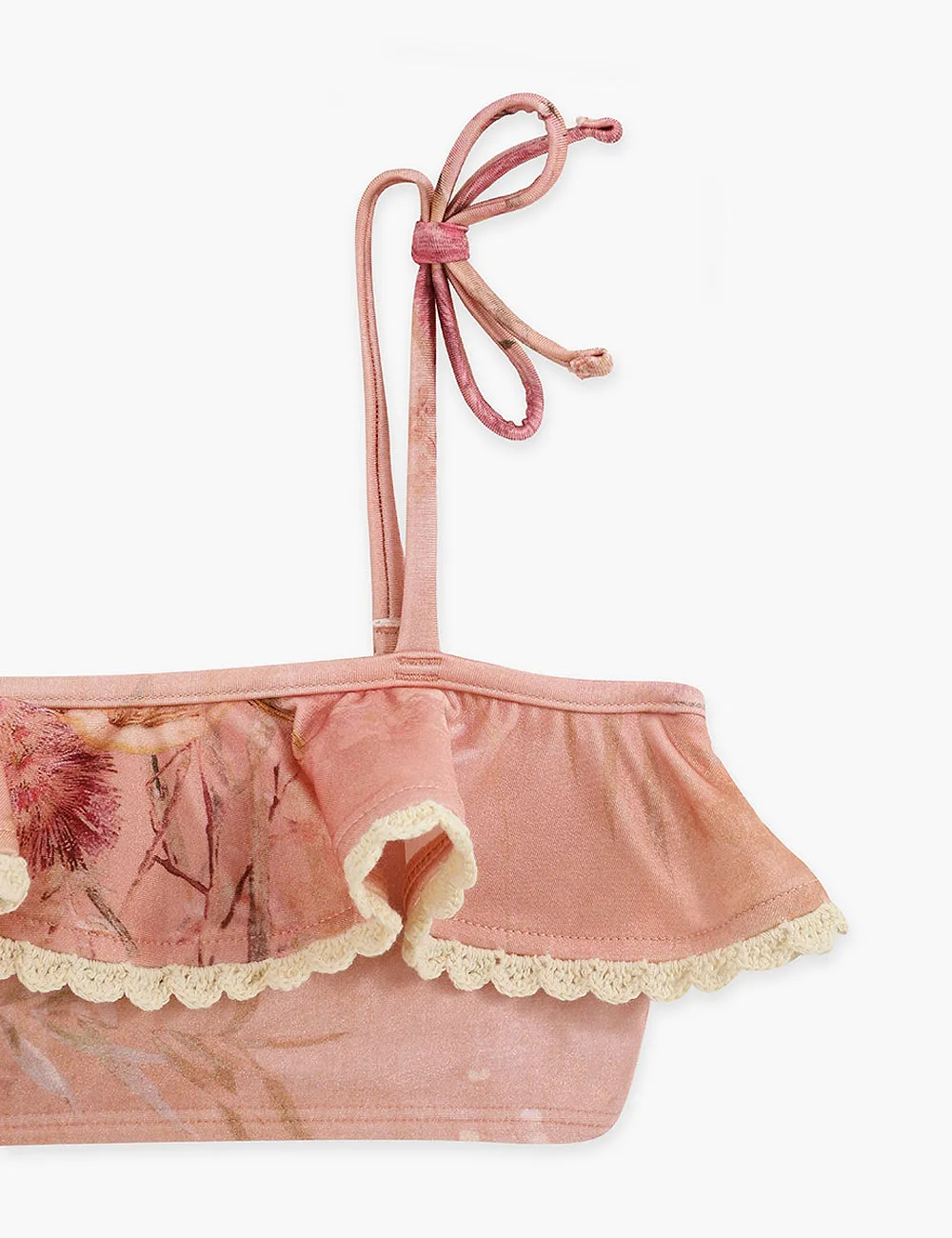 Ruffled Floral Print Bikini