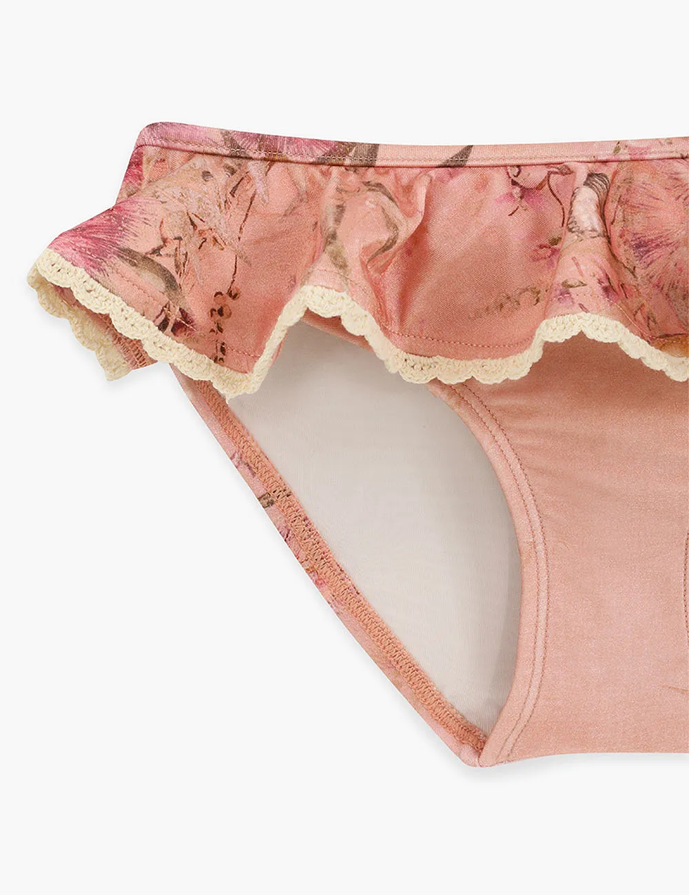 Ruffled Floral Print Bikini