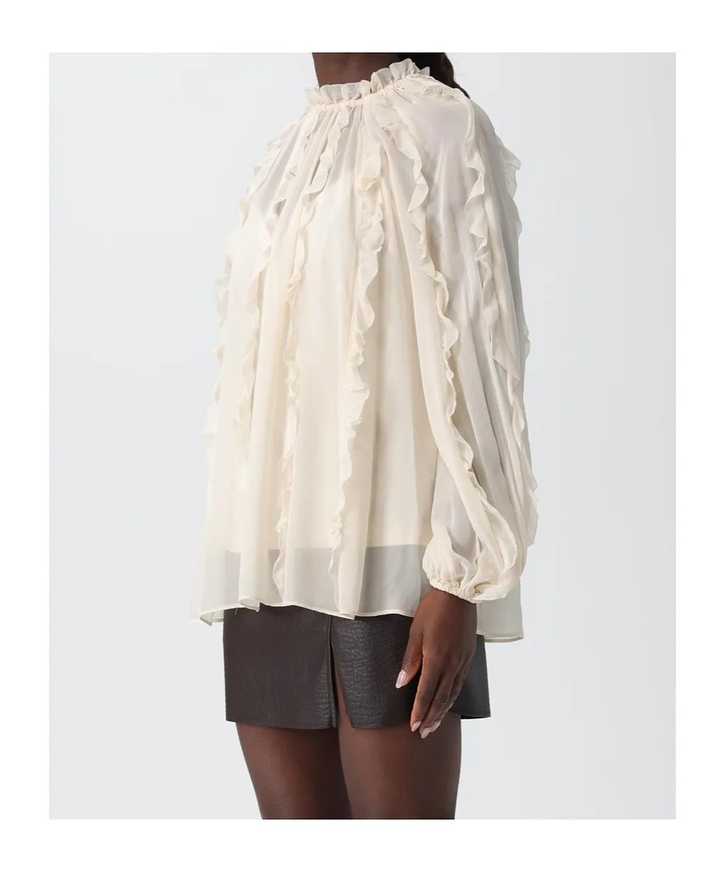 Zimmermann Frill Billow Long-Sleeved Top