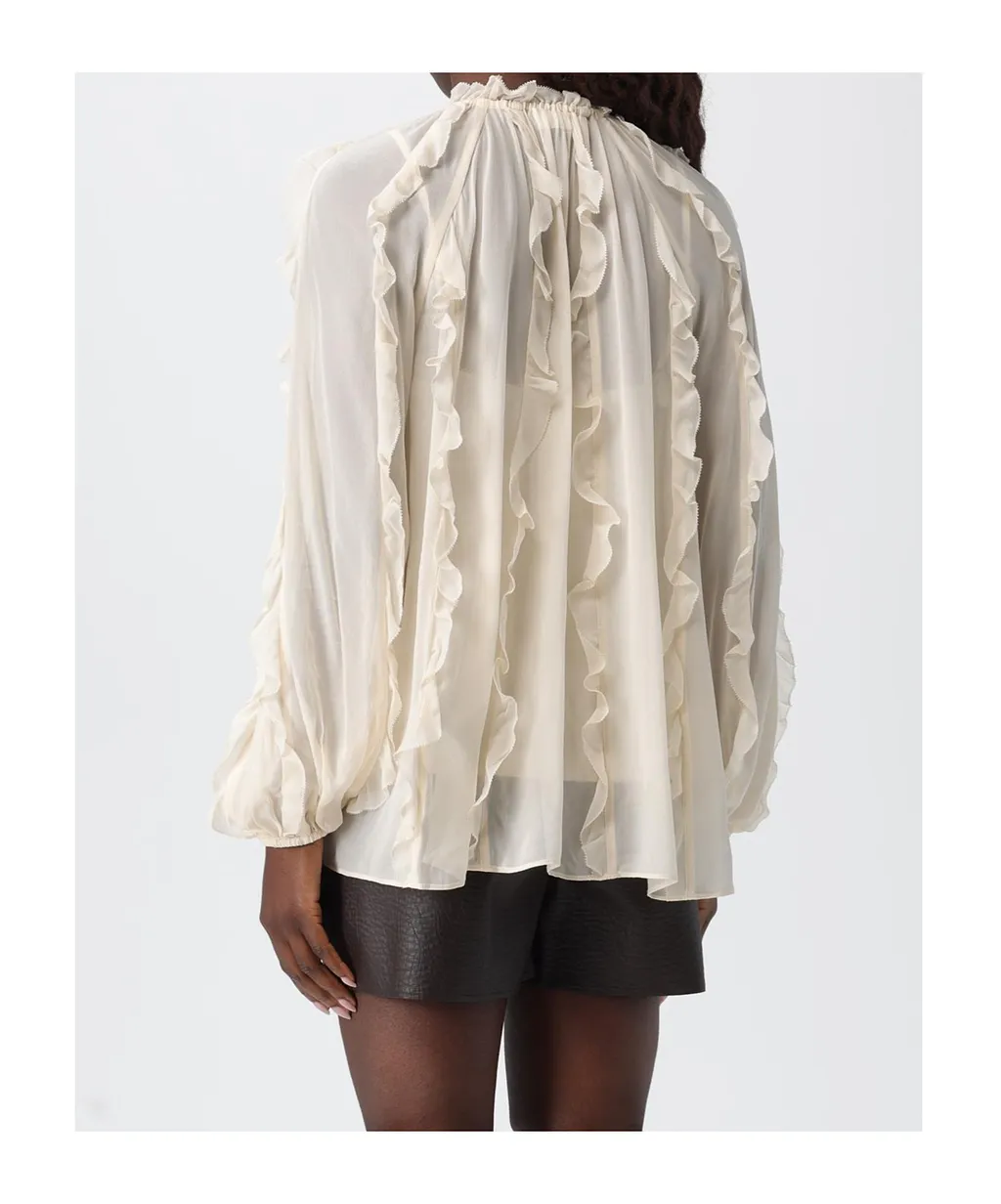 Zimmermann Frill Billow Long-Sleeved Top