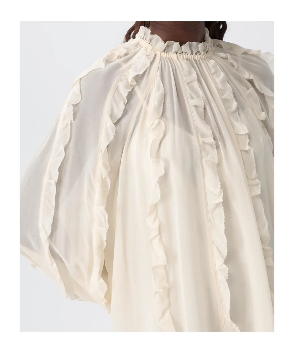 Zimmermann Frill Billow Long-Sleeved Top