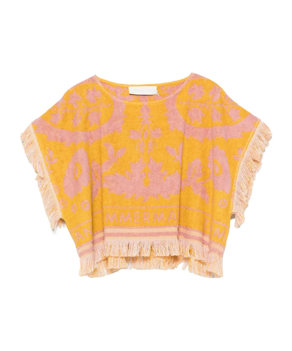 Zim Wylie Rd Boxy Toweling Crop Top Multi