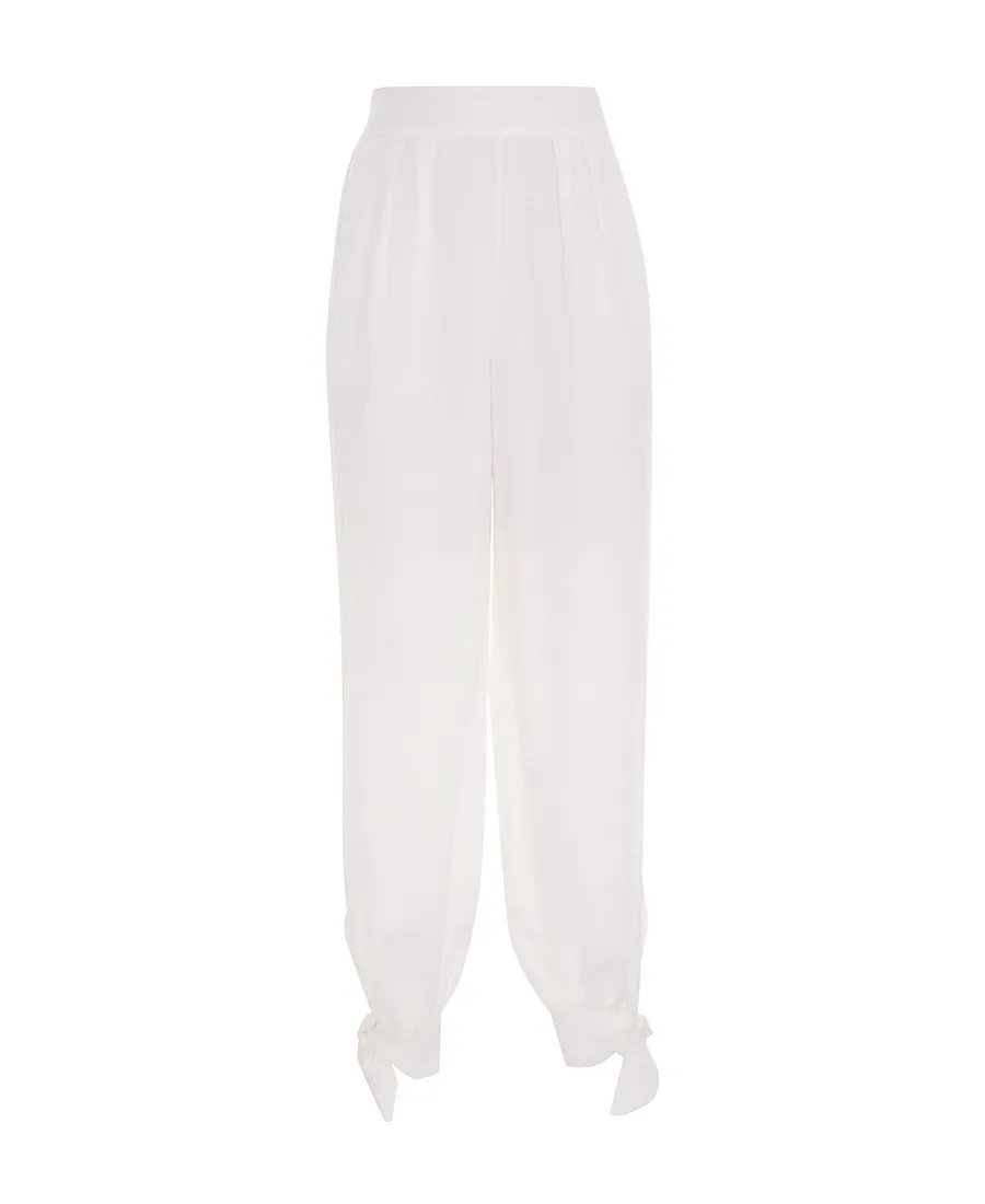 Wide-Leg Linen Trousers