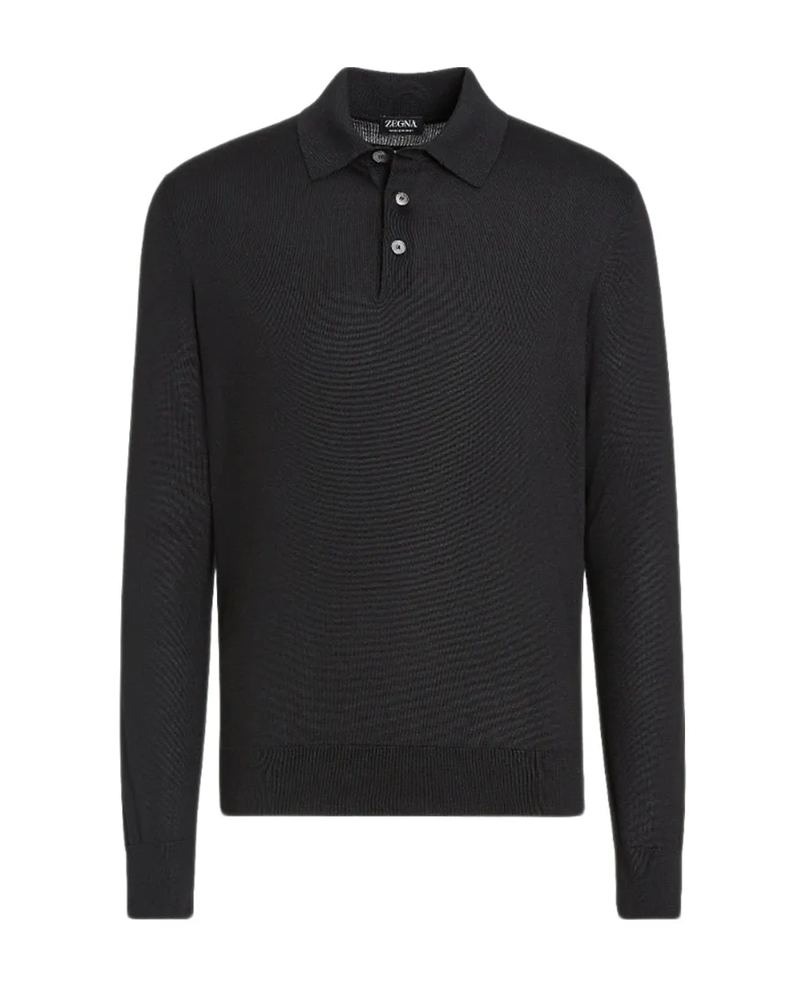Long-Sleeved Polo Shirt