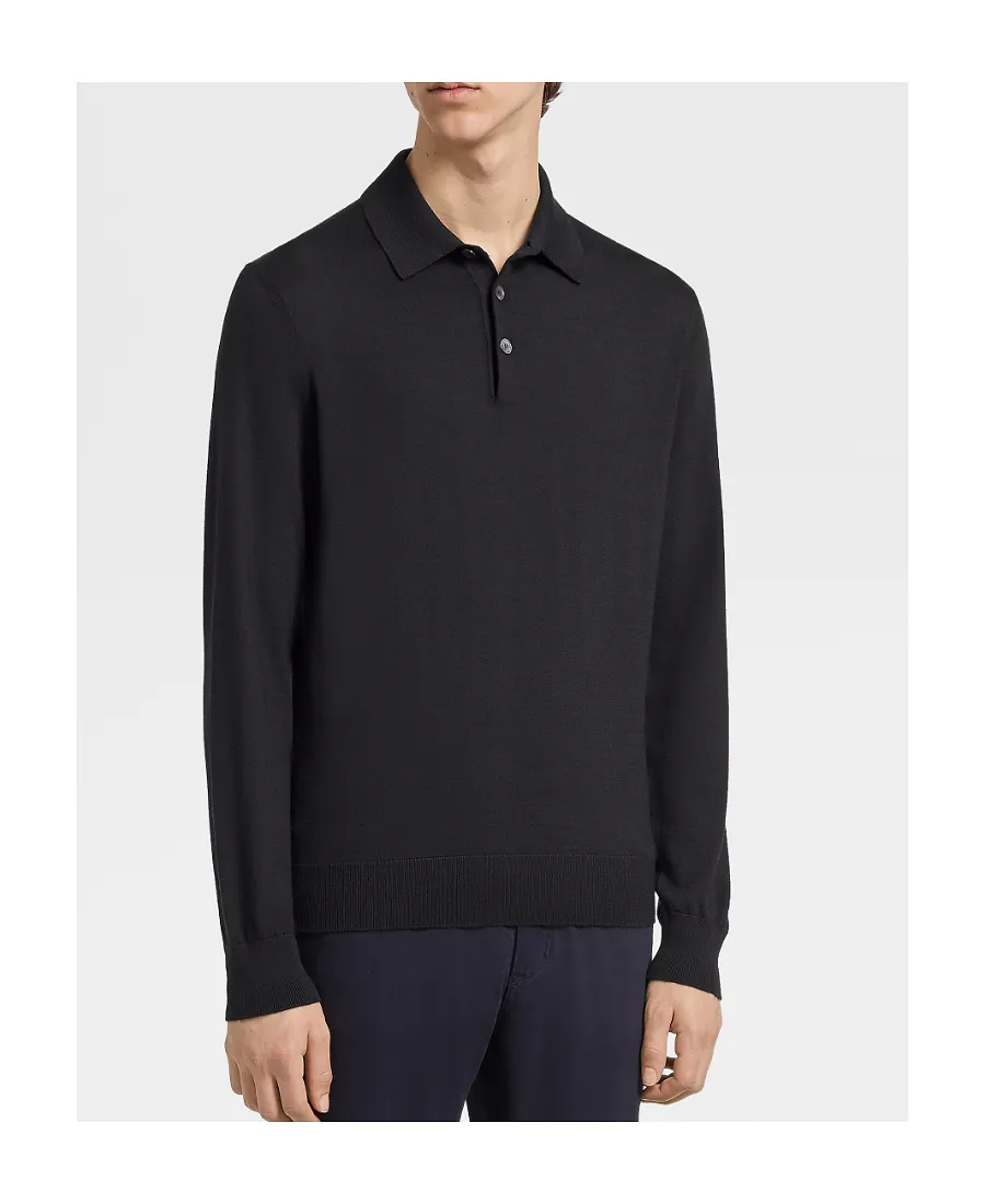Long-Sleeved Polo Shirt