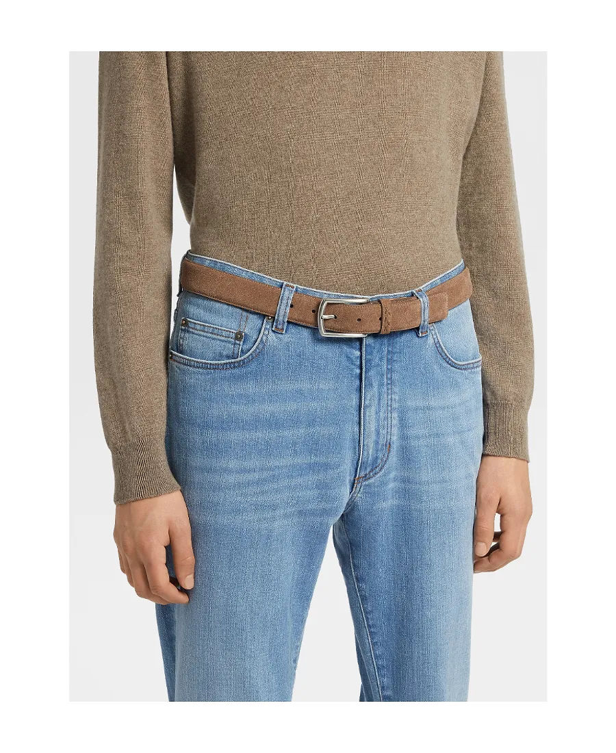 Zegna Square-Tip Buckled Belt