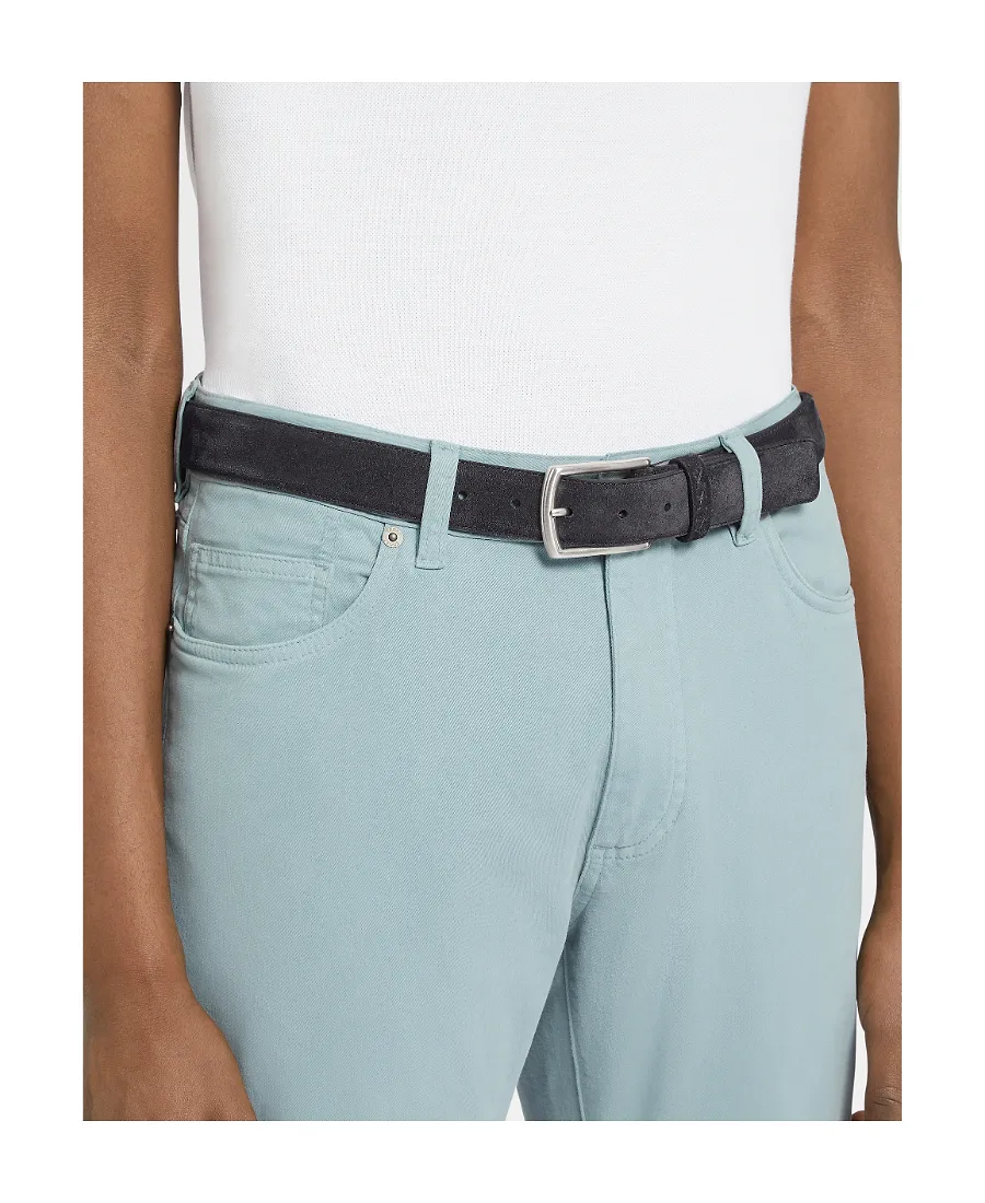 Zegna Square-Tip Buckled Belt