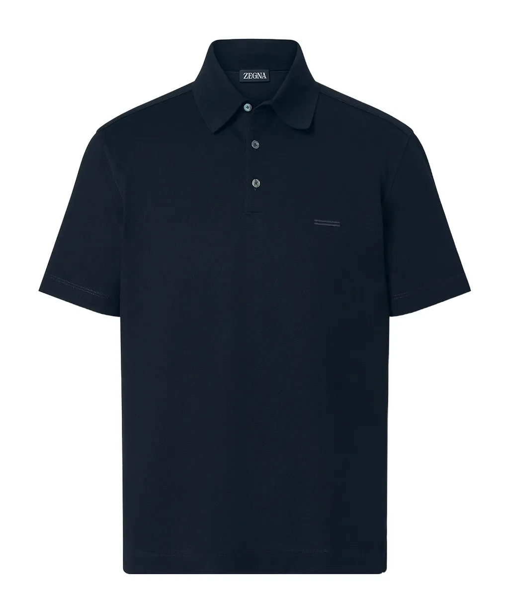 Zegna Short-Sleeved Buttoned Polo Shirt