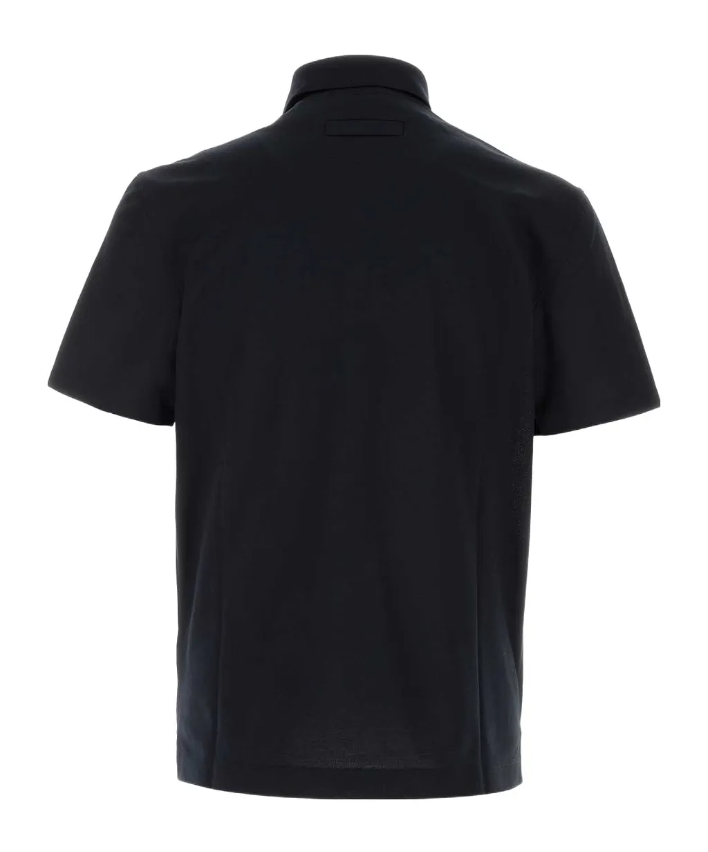 Zegna Short-Sleeved Buttoned Polo Shirt