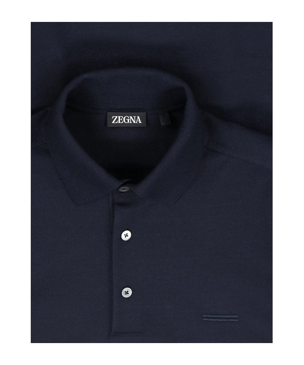 Zegna Short-Sleeved Buttoned Polo Shirt