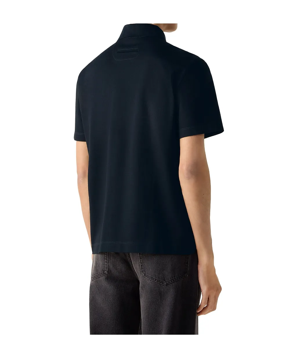 Zegna Short-Sleeved Buttoned Polo Shirt