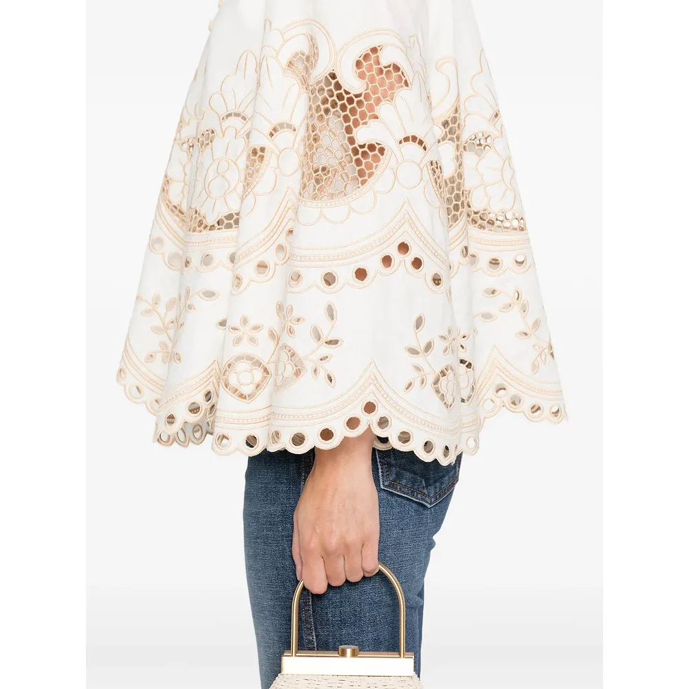 Wanderlust Button Embroidery Blouse