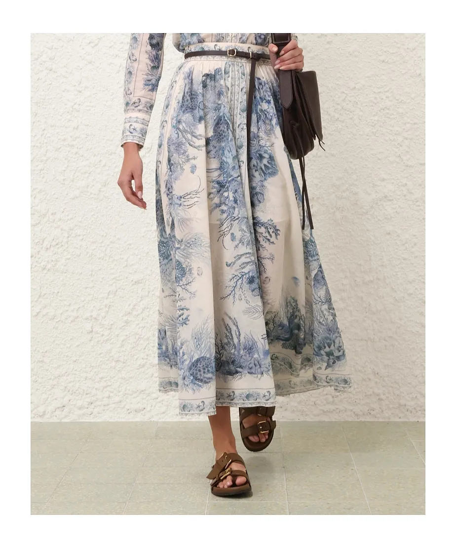 Zimmermann Wanderlust A-Line Maxi Skirt