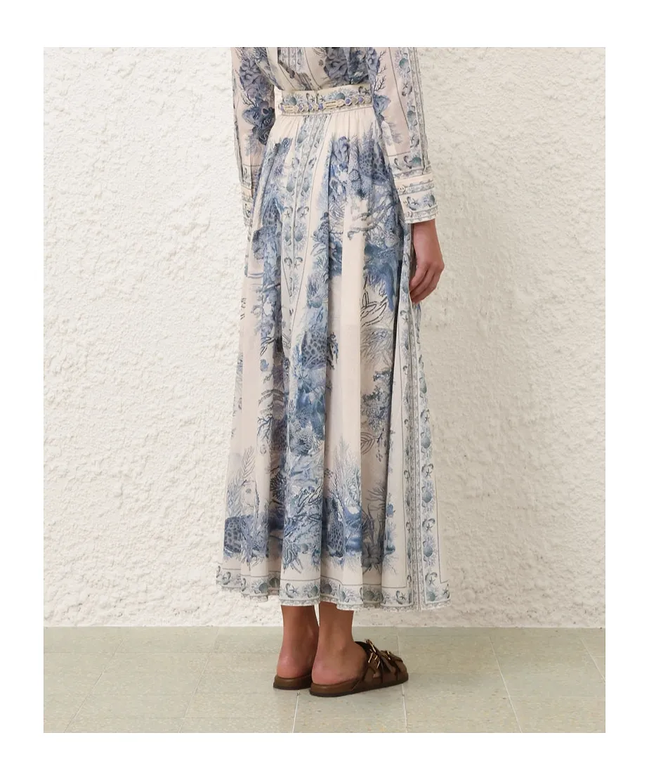 Zimmermann Wanderlust A-Line Maxi Skirt