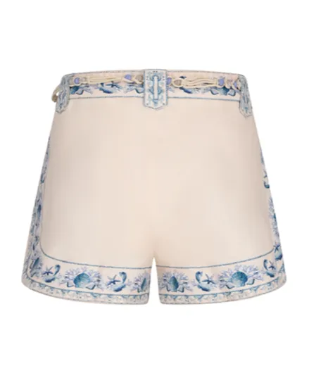 Zimmermann Embroidered Drawstring Shorts