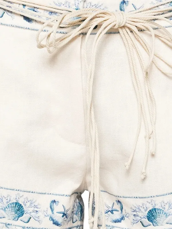 Zimmermann Embroidered Drawstring Shorts