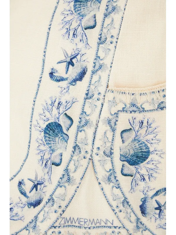 Zimmermann Embroidered Drawstring Shorts