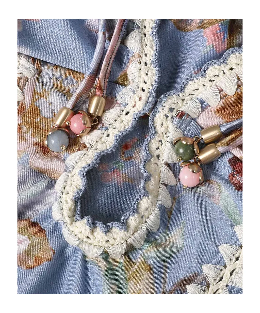 Zimmermann Awaken Crochet Keyhole One-Piece Swimsuit